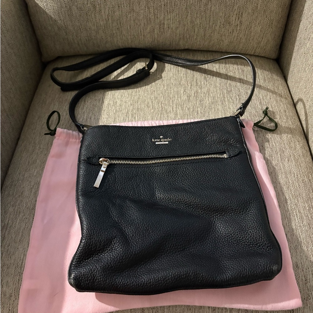 Kate Spade Black Pebbled Leather Crossbody Bag